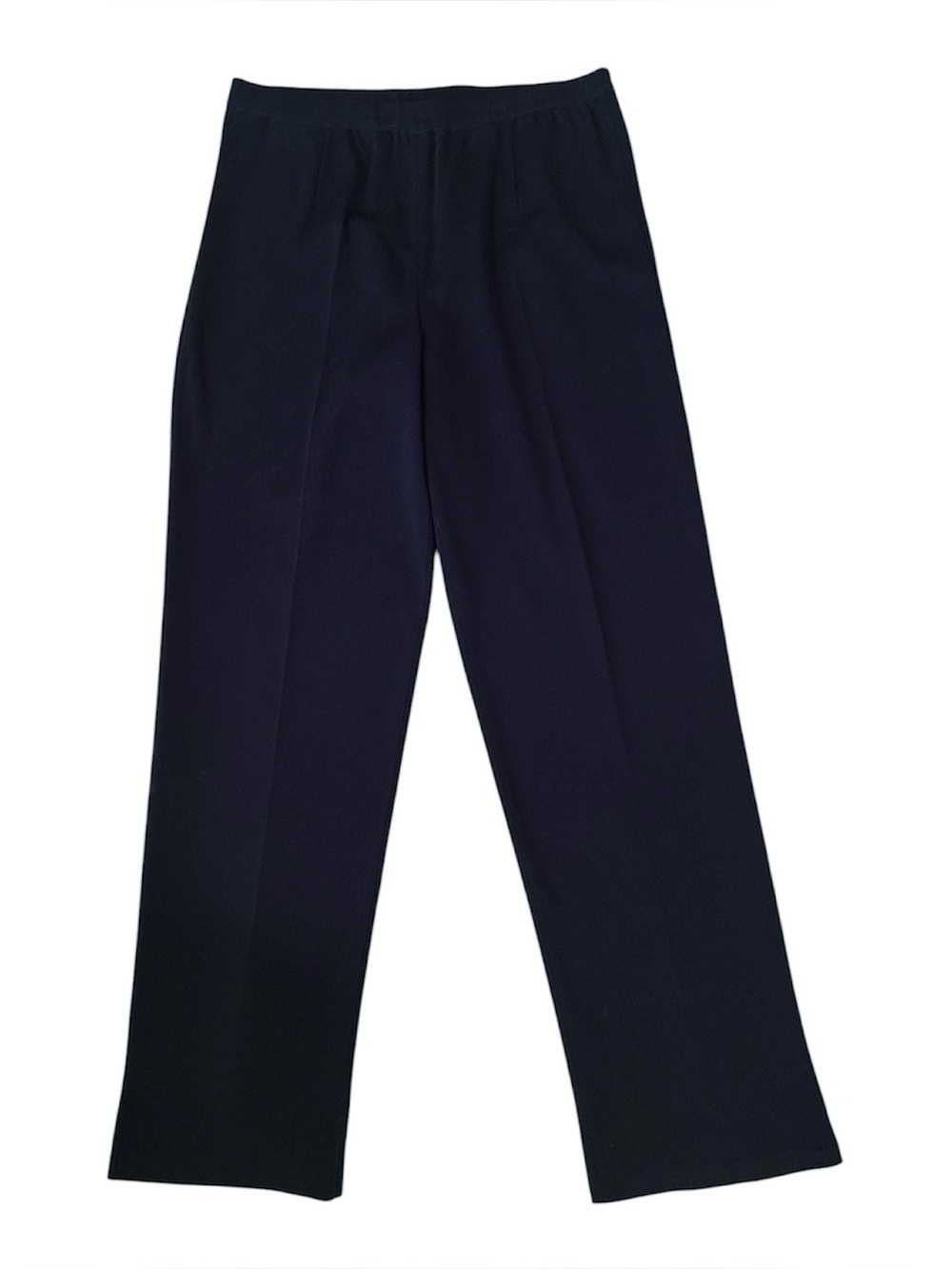 Ming Wang Women’s Size Large Stretchy Solid Dark Navy Blue Knit Pants